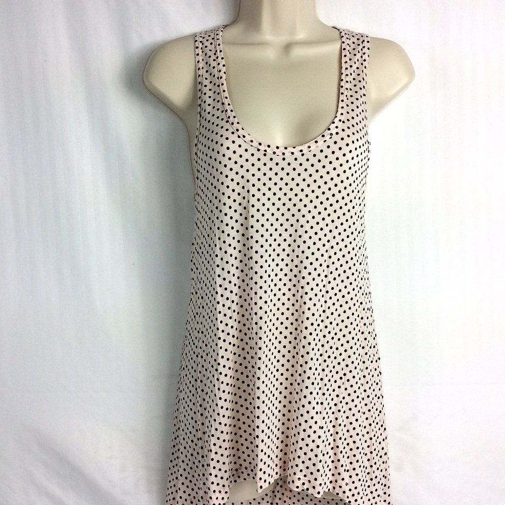 4/$25 Tart Light Pink Black Polka Dot Tank Top Sz S